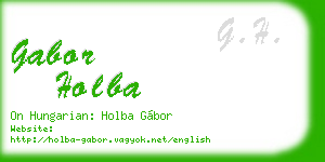 gabor holba business card