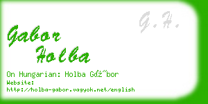 gabor holba business card